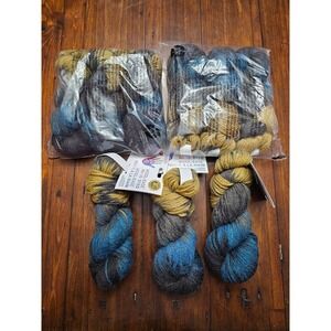 Lion Brand Wool Ease Hand Dyed Yarn Salted Caramel 9 hanks